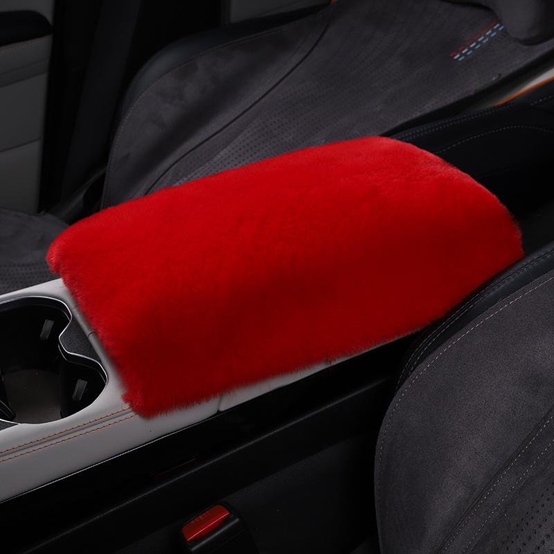 1pc Plush Faux Fur Armrest Cushion Soft Winter Warmth, Central Console Pad for Cars, Cozy & Decorative Interior Accessory, Car Interior Accessory
