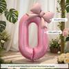 10th Birthday Pink Bow Balloon Props for Girls' Party Decoration.