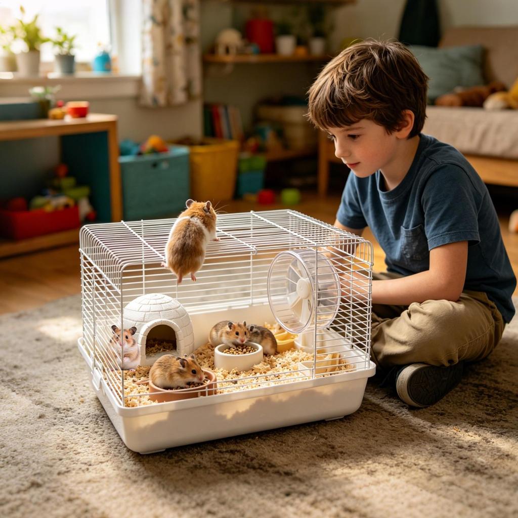 Hamster House For Cage Cooling Resin Gerbil Shelter Summer Chinchilla Habitat For Pet Parents Animal Lovers Kids Teens Adults