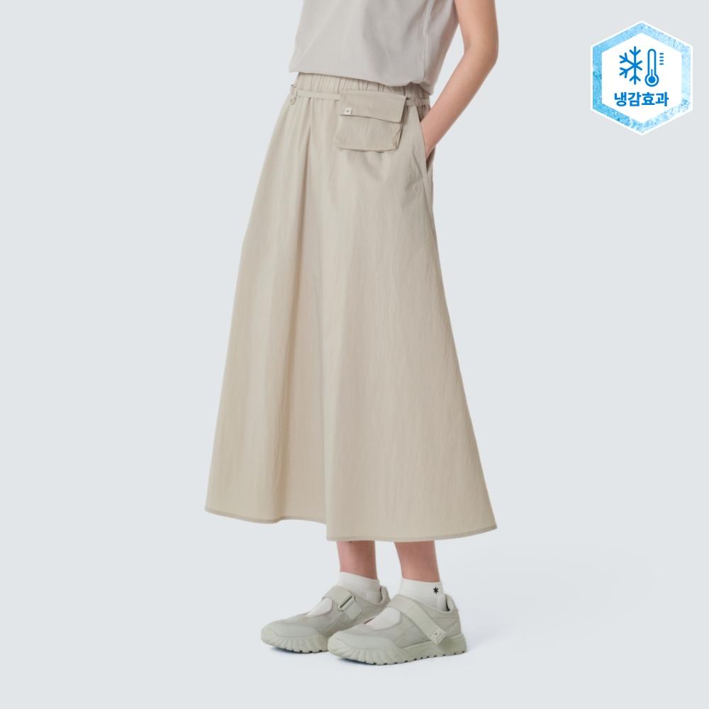 [Snowpeak] Route Flare Long Skirt Light Beige (S26MWRSK61) 70(S)
