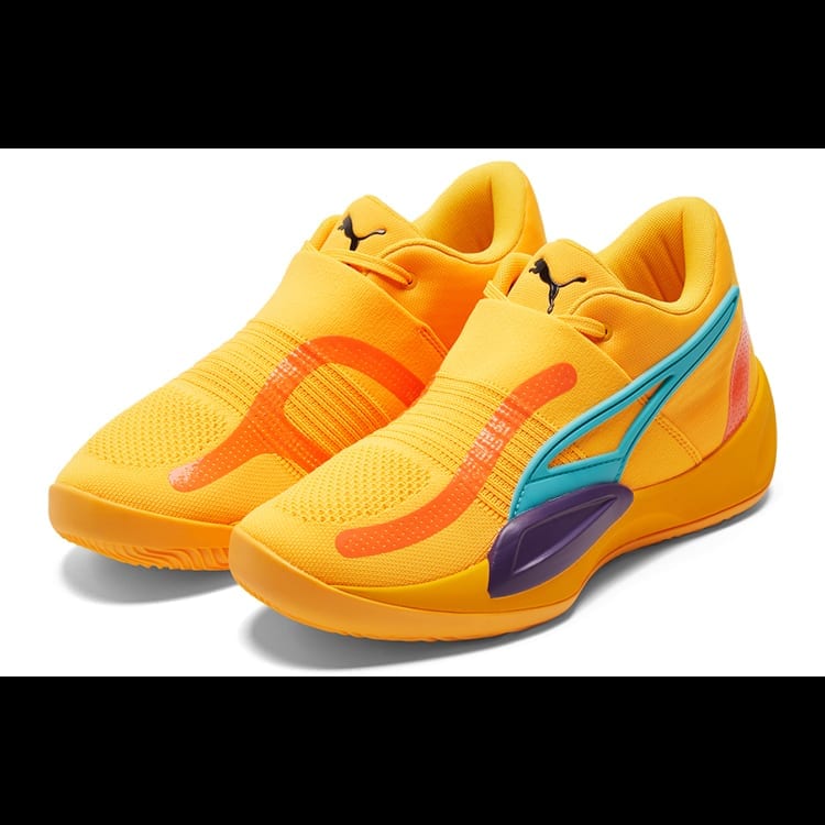 Puma Rise Nitro Mens Low Top Basketball Shoes Yellow 377012-01