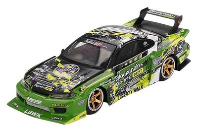 Sunrich MINI GT 1/64 Scale Nissan Silvia (S15) LB-Super Silhouette #555 V2 2024 Formula Drift Japan (Right-Hand Drive) Finished Model MGT00823-R
