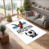 Tappeto in Flanella Stampato Squadra Nazionale di Calcio Argentina Antiscivolo Morbido Poliestere Tappeto per Pavimento Tappetino Decorativo per Interni per Camera da Letto Soggiorno Divano