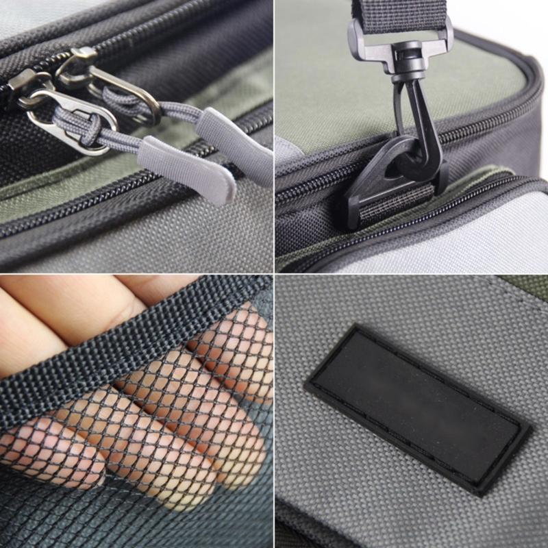 Large Capacity Fishing Tackle Bag Fishing Gear Bag Multipockets Carrying Pouches
