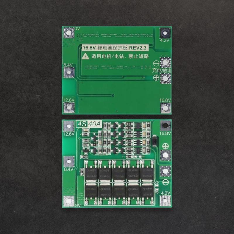 Pack of 2 4S 40ALithium Batteries 18650 ChargingBMS Protections Board with Balance for Drill Motors Multiple Protect