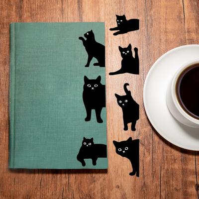 1 Set Bookmarks Set Kawaii Cat-themed Design Heavy-duty Magnetic Easy To Carry Secure Page Marker Resistant To Fading Bookmark