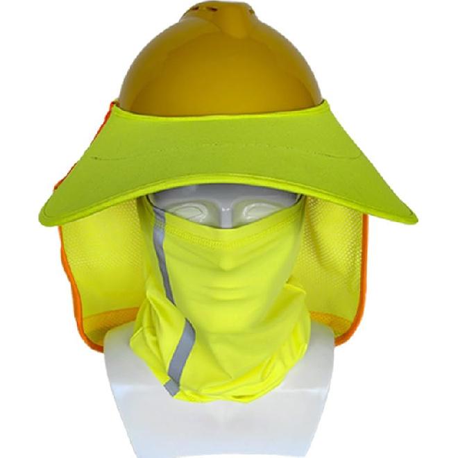 Hardhat Sun Shade Mesh Sunshade with High Visibility Reflective Strip Breathable UVProtection Neck Shield for Hard Hats