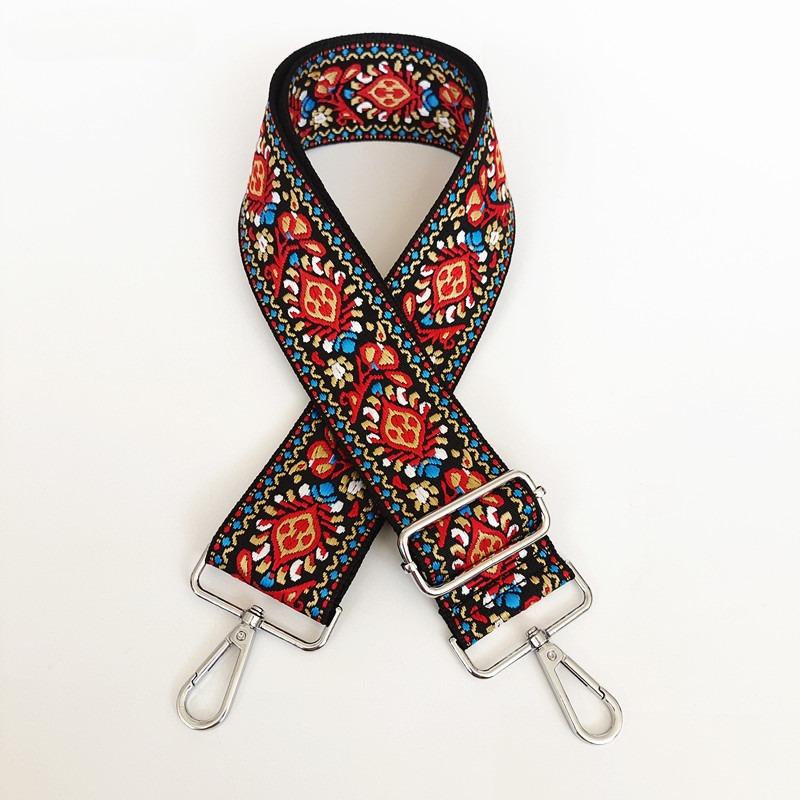 New Versatile Ethnic Style Wide Shoulder Strap Accessories Single Shoulder Diagonal Strap Adjustable Women's Bag Strap Fashion