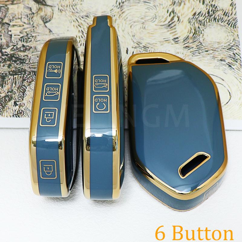 4/5/6/7/8/9 Bottons Car Smart Remote Key Case Cover for Kia Carnival EV9 Picanto GT Line 2024 Auto Shell Fob Holder Accessories