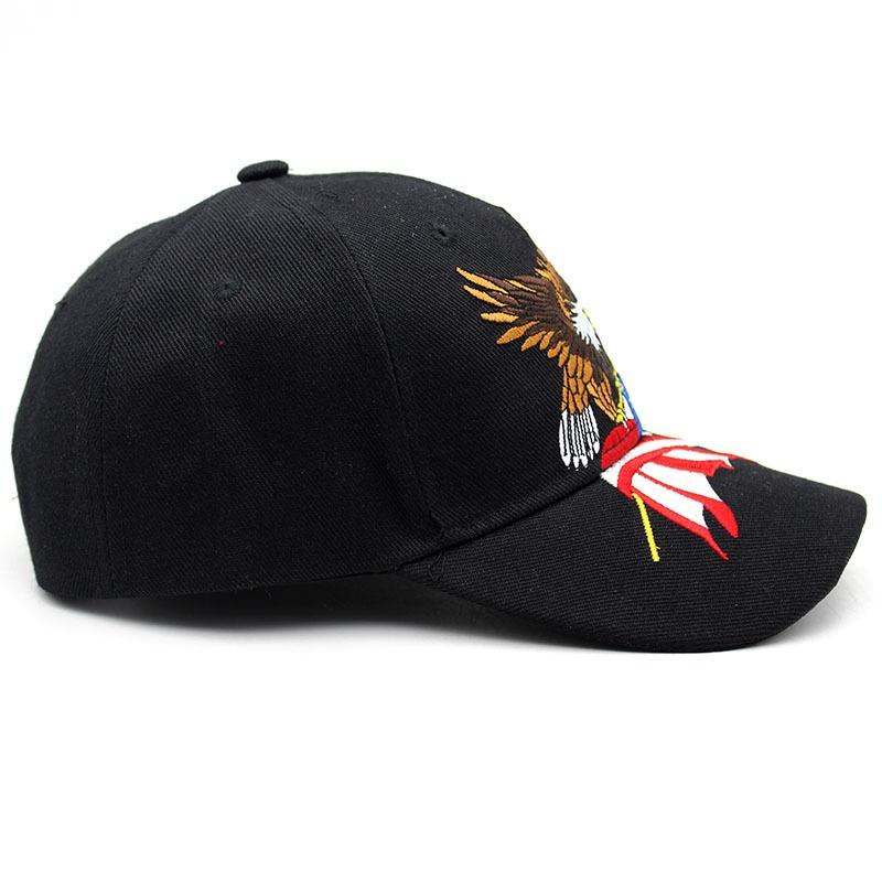 Hot Sale Unisex Baseball Cap 3D Bald Eagle USA Embroidery Cap Men And Women Outdoor Sports Hats