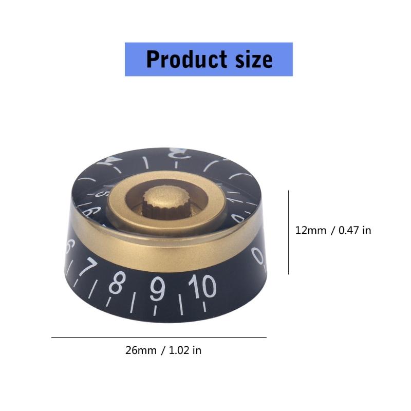 4pcs Electric Guitar Effect Knobs Volumes Tone Control Knobs Acrylic Top Hat Speed Control Knobs Replacement Part