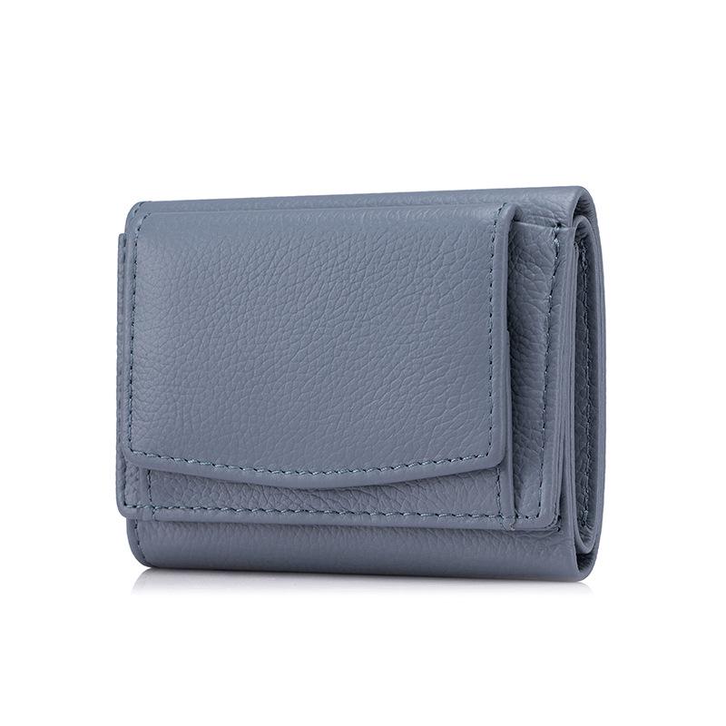 Damski portfel trójdzielny z prawdziwej skóry RFID w stylu japońskim i portmonetka na monety