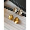 925 Silver Needle European and American Retro Metal Large Earrings for Women, Light Luxury, High-End, Unique and Stylish Gold Earrings Studs