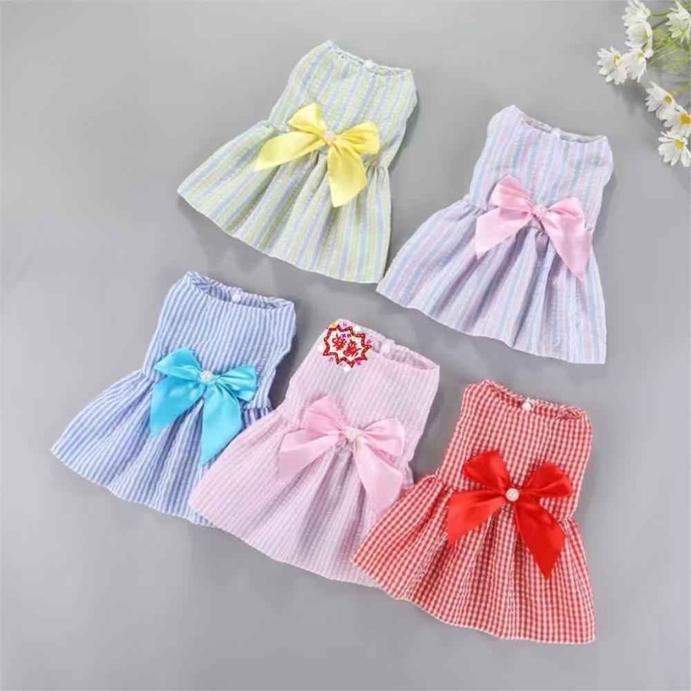 Summer Dog Princess Dress Flower Dog Skirt Cute Cat Accessories Cat