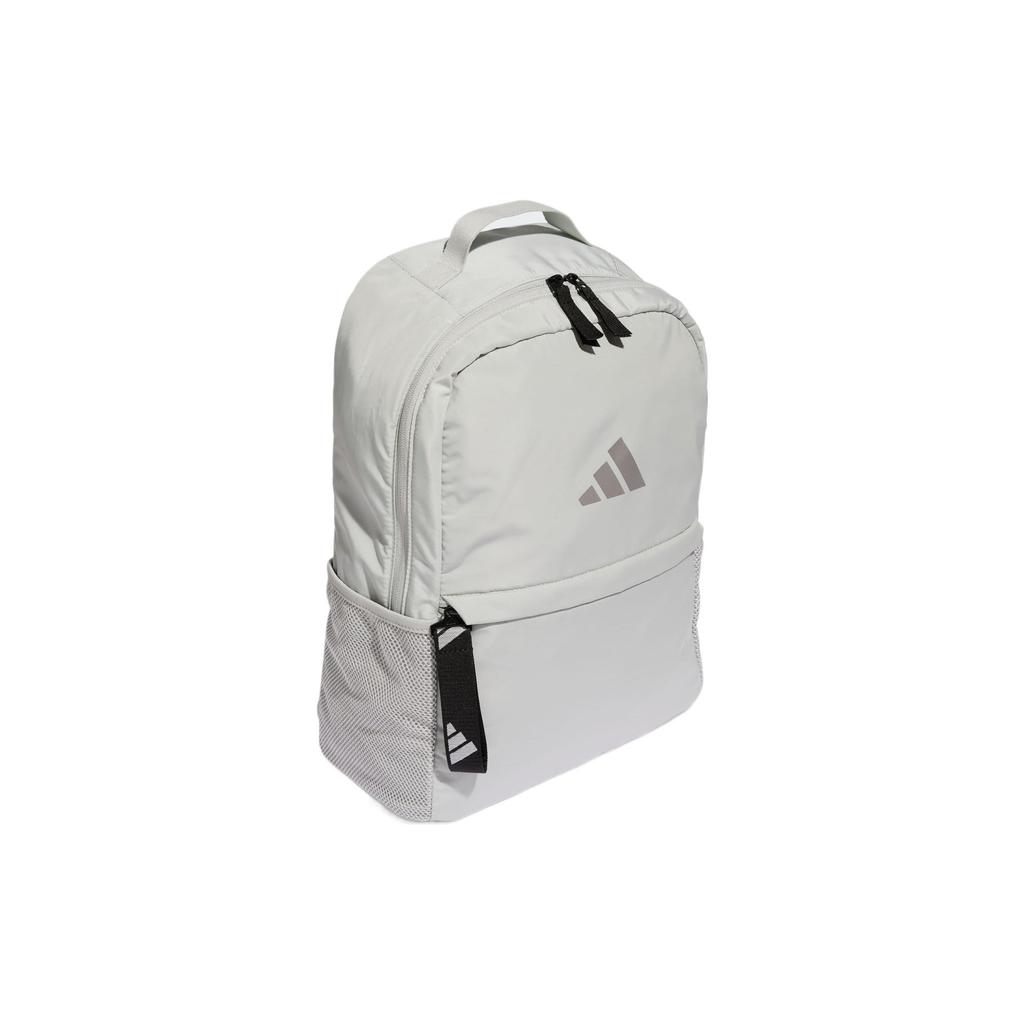 Adidas Recycled Polyester Plain Weave Fabric Backpack Regular Unisex Phantom Silver/Metallic Silver/Black IJ8379
