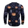 Men's Halloween Print Round Neck Long Sleeve T-Shirt