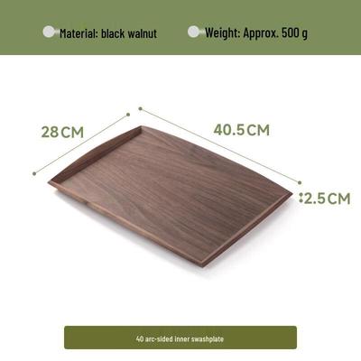 ZISIZ Black Walnut Wood Serving Tray