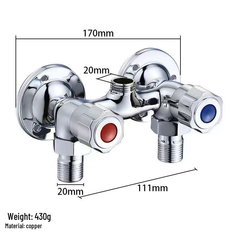 Triangular Exposed Shower Faucet with Hot and Cold Mixing Valve & Switchable Shower Head