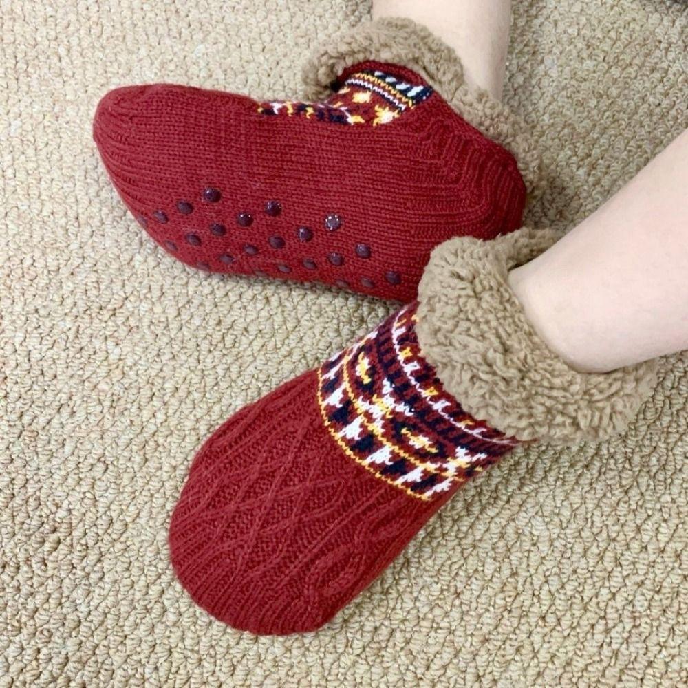 Thickened Design Floor Socks Colorful Sleeping Socks Creative Thermal Slipper Socks Home Wear
