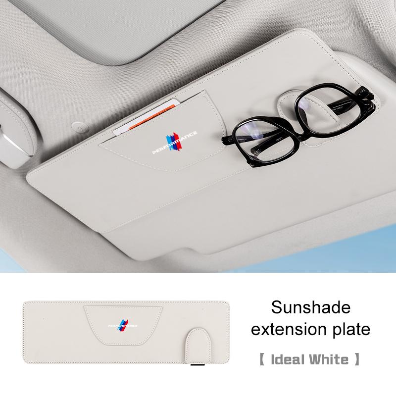 Leather Car Sunshade Extender Plate Glasses Storage Clip For BMW 1 3 5 6 7 Series X1 X3 X5X6 g30 g20 g45 g60 g70 e90 e60 e46 f10 II9