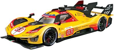 Bburago Ferrari 499P Le Mans 2024 Gelb Fensterbox Fertigmodell 1/18 Nr.83 18-16304Y