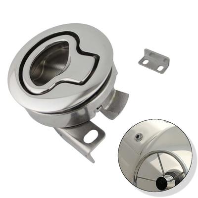 Verrou de cale affleurant en acier inoxydable pour bateau, loquets à tirette affleurants, poignée de levage à fermeture automatique, trappes de pont pour yacht, quincaillerie marine sans clé
