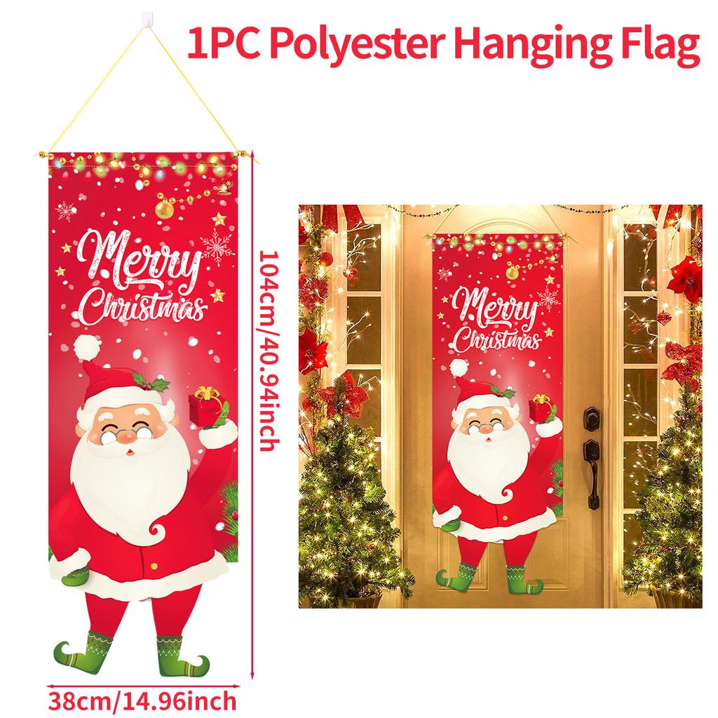Christmas Hanging Flag Banner Merry Christmas Decor For Home 2025 Xmas Ornament Decor Navidad Kerst Natal Noel NewYear Gift 2025