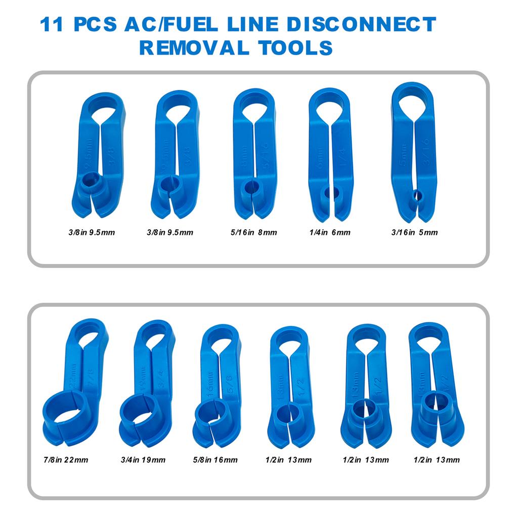 11 PCS AC/Fuel Line Disconnect Removal Tool Set Transmission Oil Cooler Line Quick Disconnect Kit