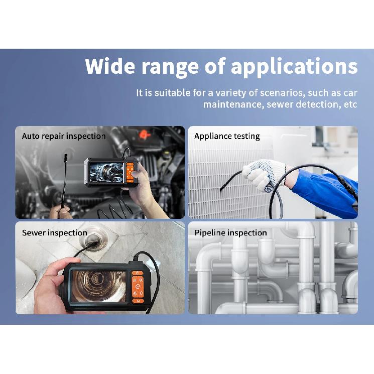 1080P Automotive Boroscope Endoscopic Car Drain Piping Channel Inspection Endoscope Camera Industrial Accessories For Cars 8mm