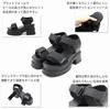 Platform Sandals for Ankle Strap Velcro Sports Sports M [Vivian] 9.5cm Women, Sandals, Sandals, V57017SM, Ivory, (23.0-23.5)