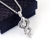 European and American Necklace Men's Retro Trendy and Cool Snake-shaped Pendant Titanium Steel Necklace