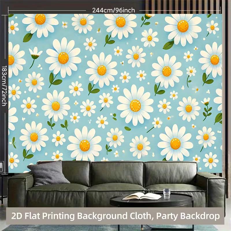 Cute Daisy Tapestry for Nursery, Bedroom and Minimalist Home Decor