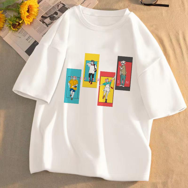 Jujutsu Kaisen Anime T-shirt Unisex Pattern T-shirt Summer Short-sleeved Casual Cute Cartoon Tops Gojo Sato Tadayoshi Streetwear