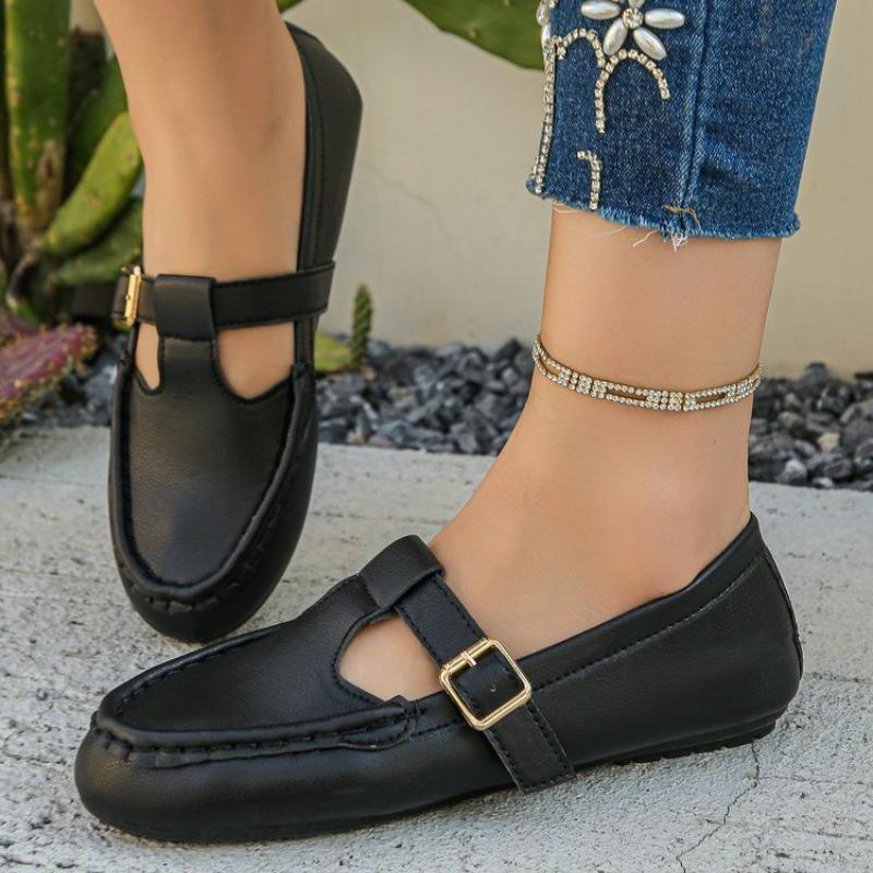 Fashion Retro T-strap Buckle Mary Jane Shoes Women Round Toe Block Low Heels Casual Flats Spring Autumn Girls Campus Shoes