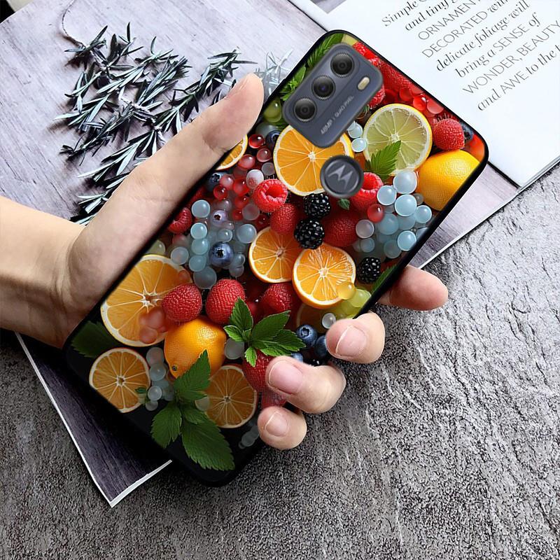 Etui na telefon z owocami do Moto G84 G22 G32 G42 G52 G62 G53 G72 G60 G60S G24 G10 G20 G30 G13 G50 G 5G G Pure