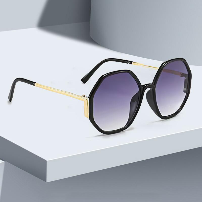 Latest Sunglasses for Women Avant Garde Geometric Multi-color Gradient Semi-circular Frame Semi Transparent Eyeglasses for Women