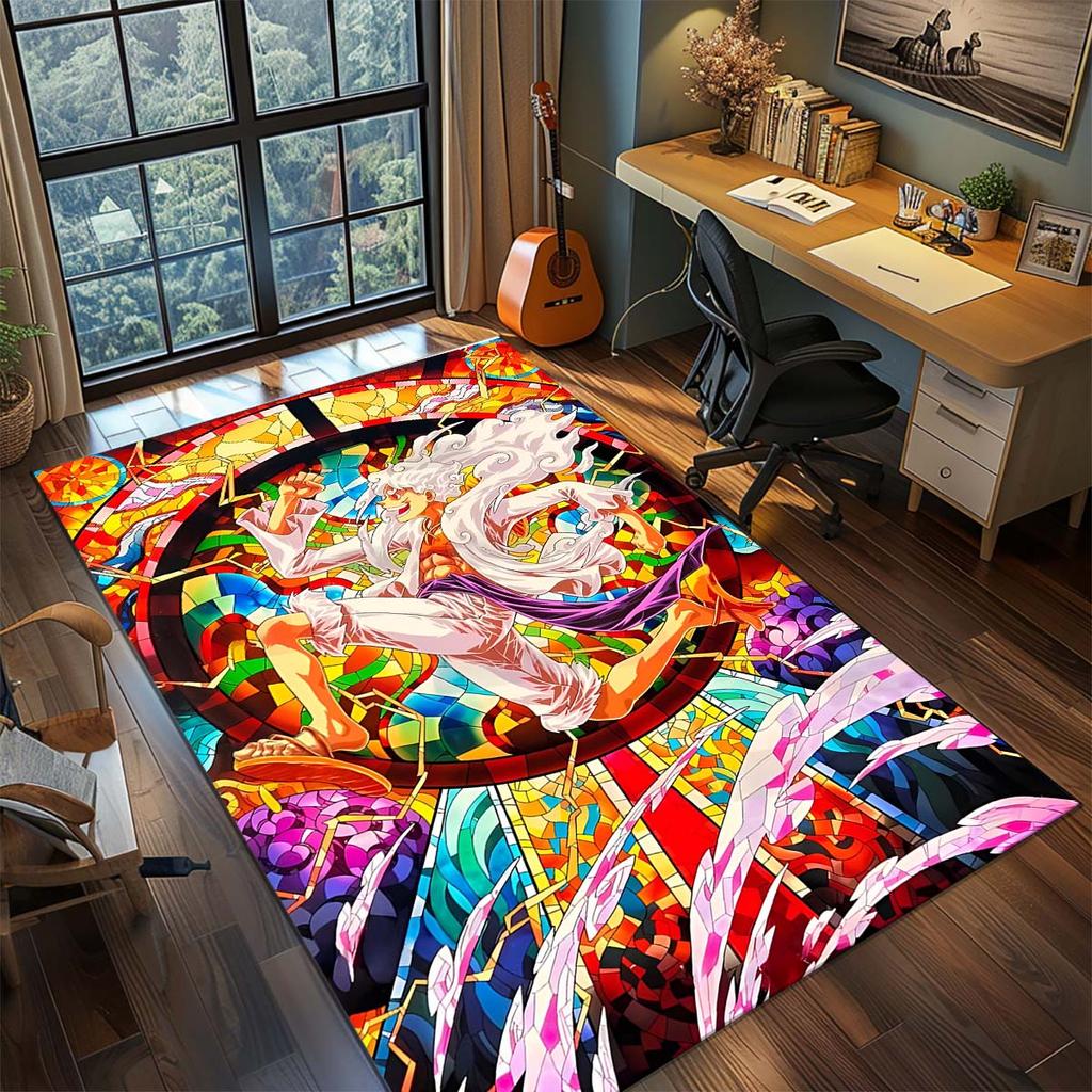 One Piece Anime Rug Carpet Large Area Rug Non Slip Washable Floor Mat Gamer Room Bedroom Home Decor -QJY