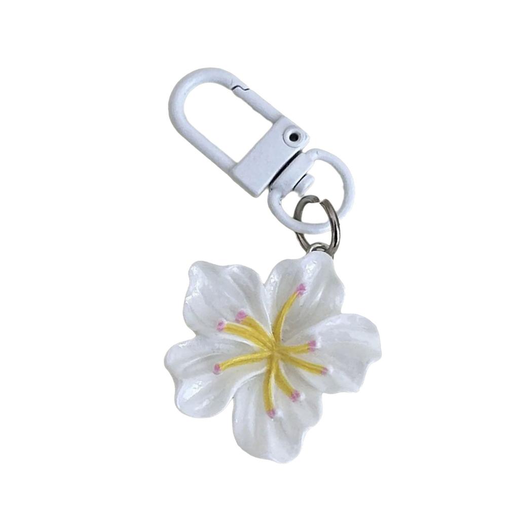 Mode Blume Schlüsselanhänger Zubehör Tragbarer Schlüsselhalter Trendiger Taschenanhänger Acryltextur Geeignet für Reisebegeisterte