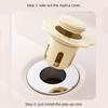 New Flower Shape Drain Plug Filter Rebound Plastic Hair Catcher Bathroom Sink Drain Stopper for 34-40mm Wash Basin