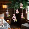 Christmas Tree Hanging Nutcracker Ornaments for Tree, Wooden Soldier Decorative Pendants Holiday Decoration, 2D Flat Xmas Party Decor Atmosphere