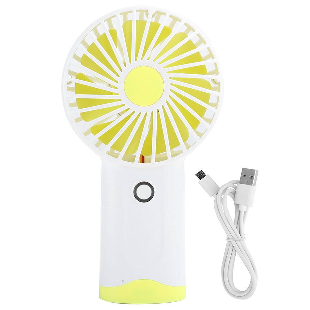 Mini Fan Handheld Portable Summer AirCooling Tool for Office Dormitory Desktop(Yellow )
