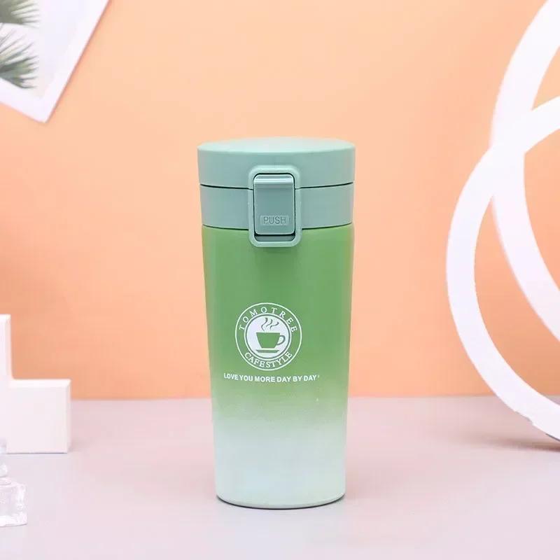 Tasse à café thermos 380/500 ml Tasses à café en acier inoxydable Flasque à vide à double paroi Bouteille d'eau étanche Tasse thermos à dégradé