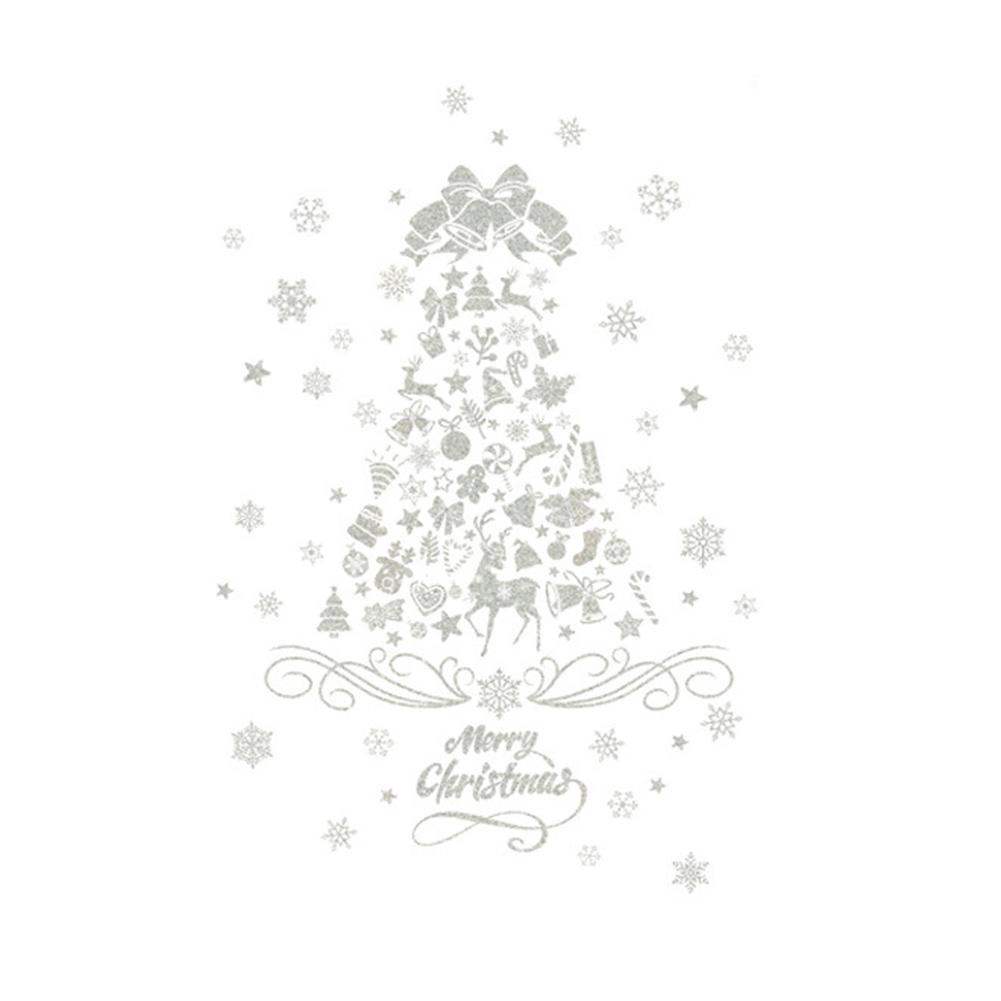 Festive Aesthetic Christmas Stickers Window Holiday Stickers Golden Customizable Display Electrostatic Adhesion