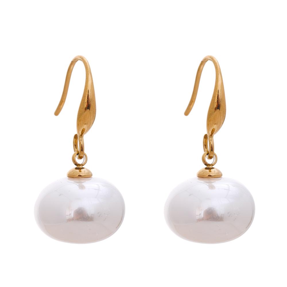 

Yhpup Korean Style Simulated Pearls Chic Dangle Earrings for Women Prevent Allergy Stainless Steel Daily Jewelry High Quality
