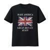 Make America Great Britain Again T Shirt Funny 4th Of July Patriotic Design vintage Washed Top For Everyday Wear Breathable