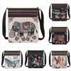 Ethnic Elephant & Butterfly Embroidered Crossbody Bag - Women's Cultural Canvas Shoulder Accessory