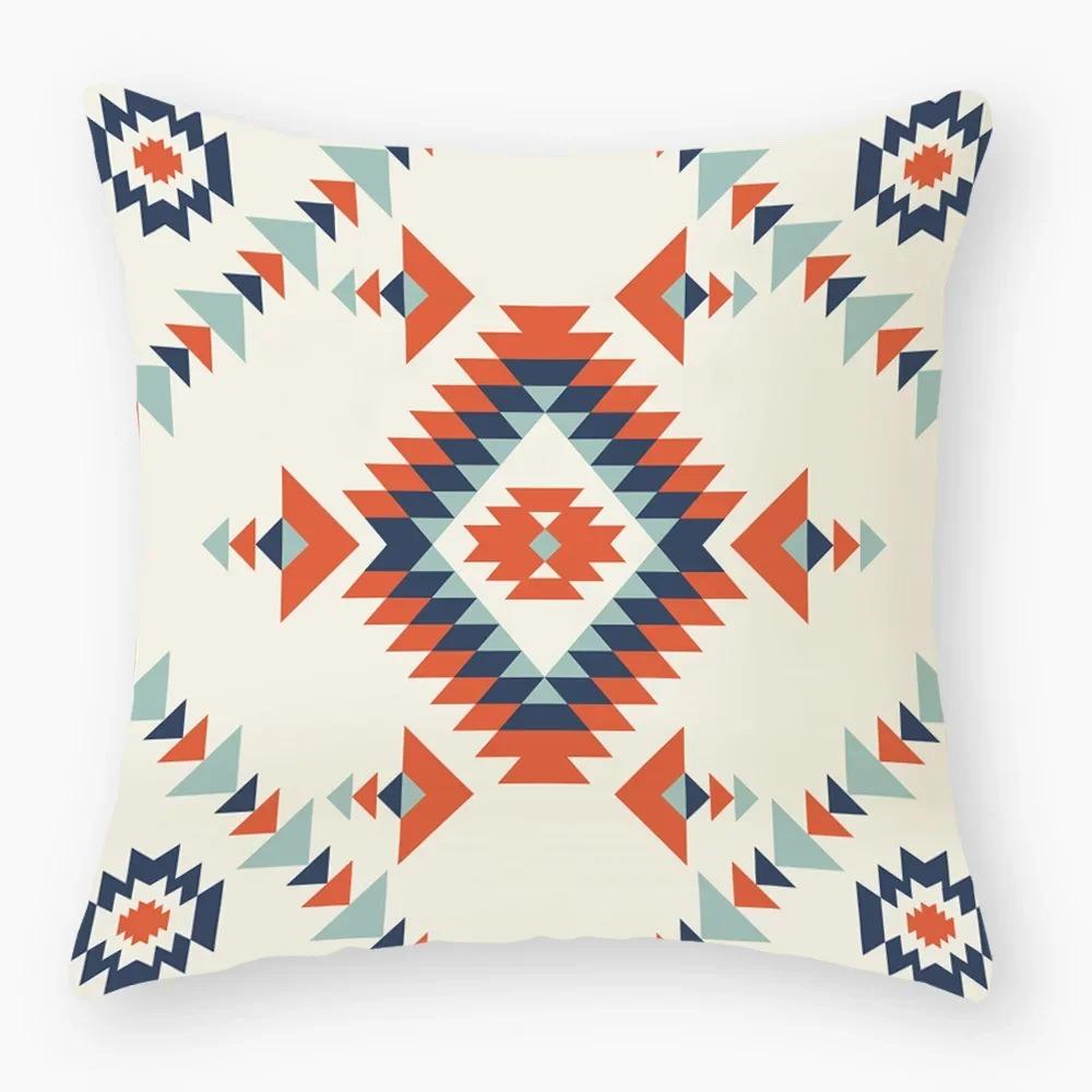 Housse de coussin nordique rétro géométrique, housse de coussin pour dossier, canapé