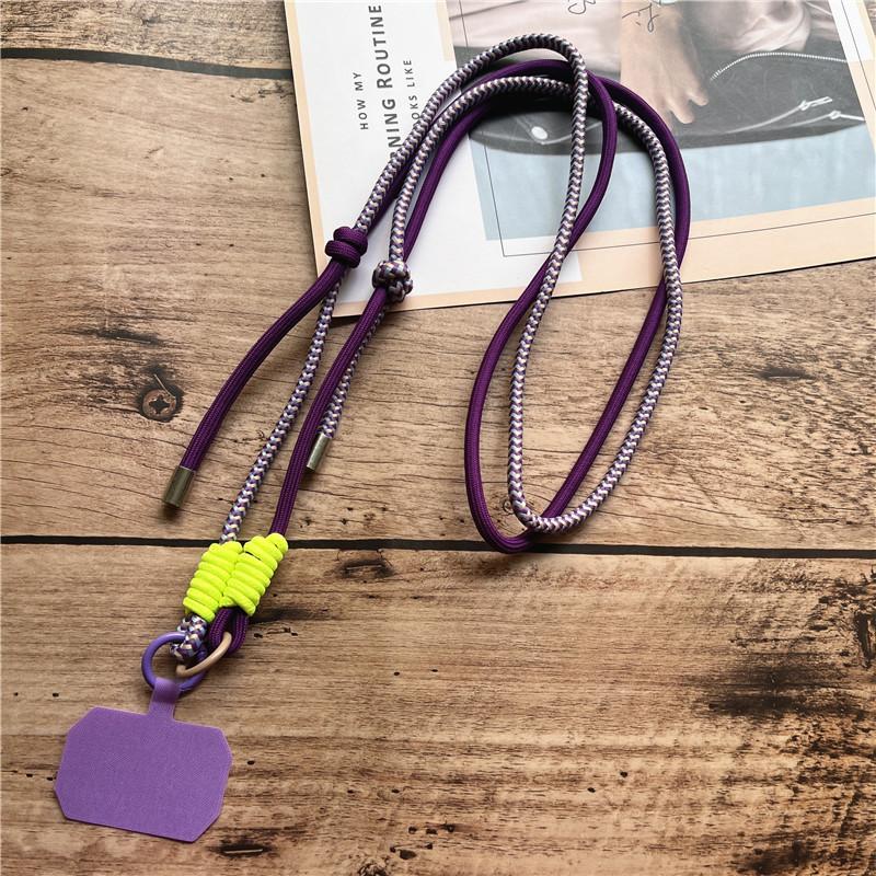 Mobile Phone Lanyard With Patch Shoulder Phone Strap Crossbody Smartphone Strap Colorful Pendants Anti-lost Keychain Lanyard