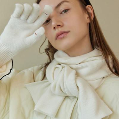 Atempo WOOL KNIT GLOVES_ivory