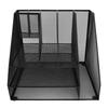 Office Desk Organizer Black Iron Mesh 3 Tier Paper Letter Tray 2 Pen Holder and File Organizer